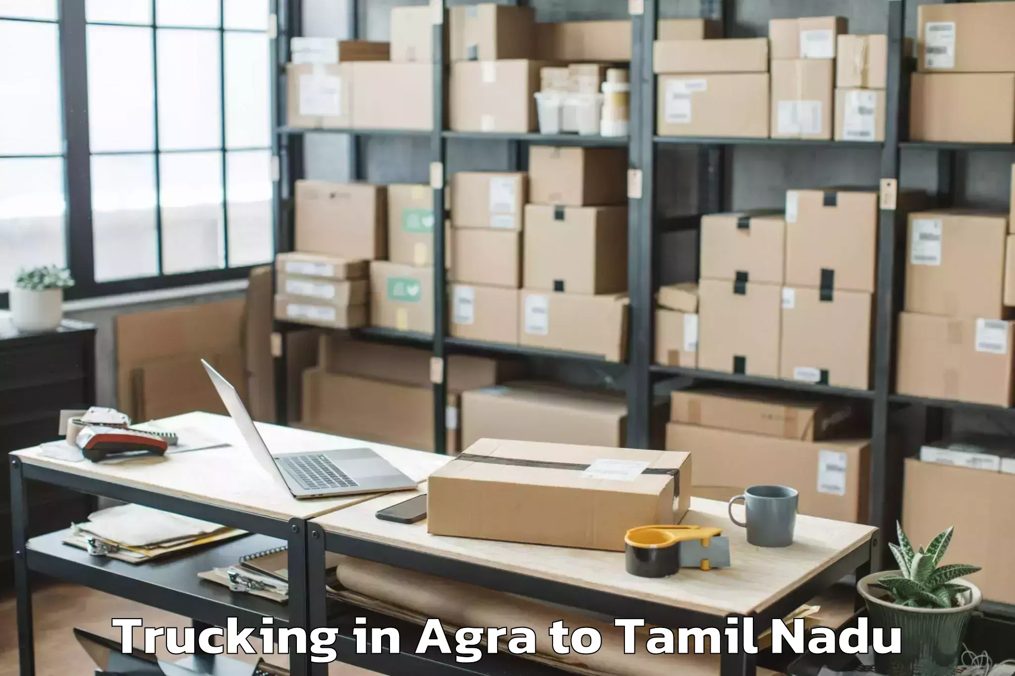 Easy Agra to Thiruverumbur Trucking Booking